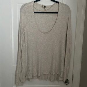 Free People M Waffle Tunic color: Oat